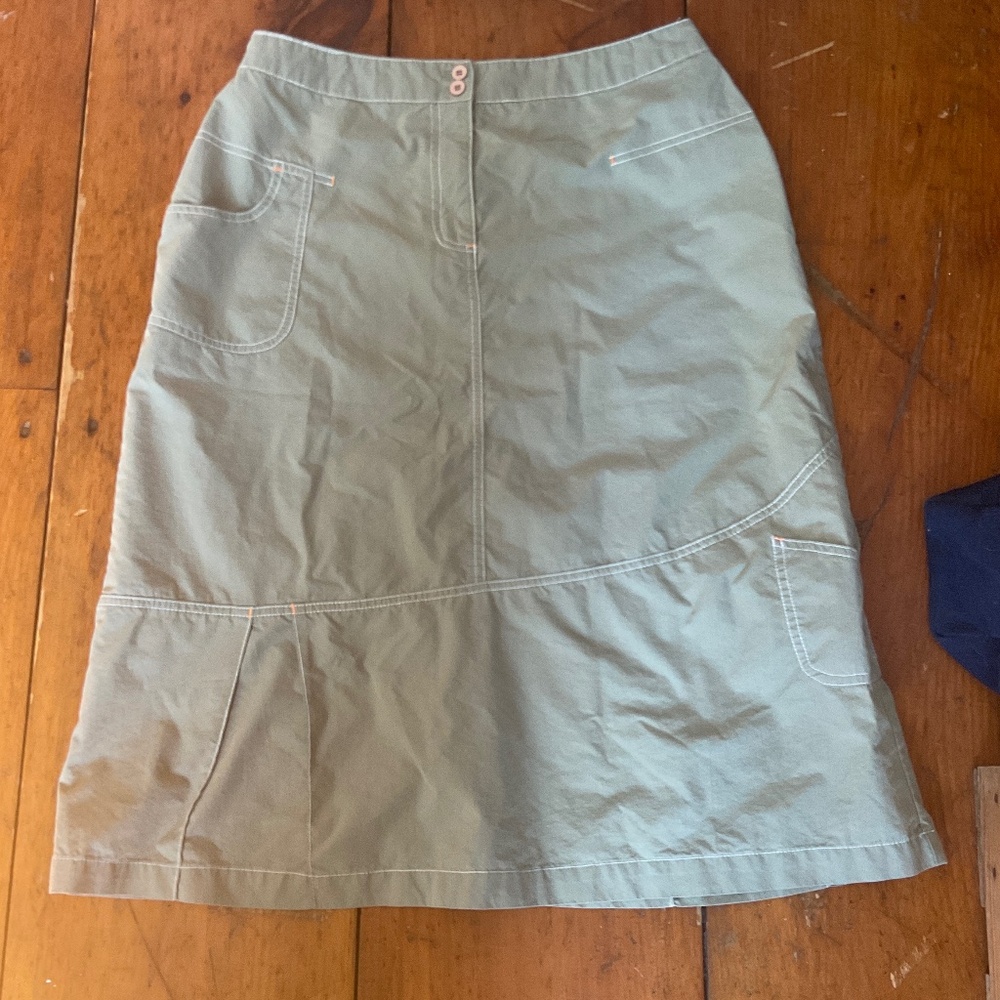 Safari green cargo skirt by Dakini size 10